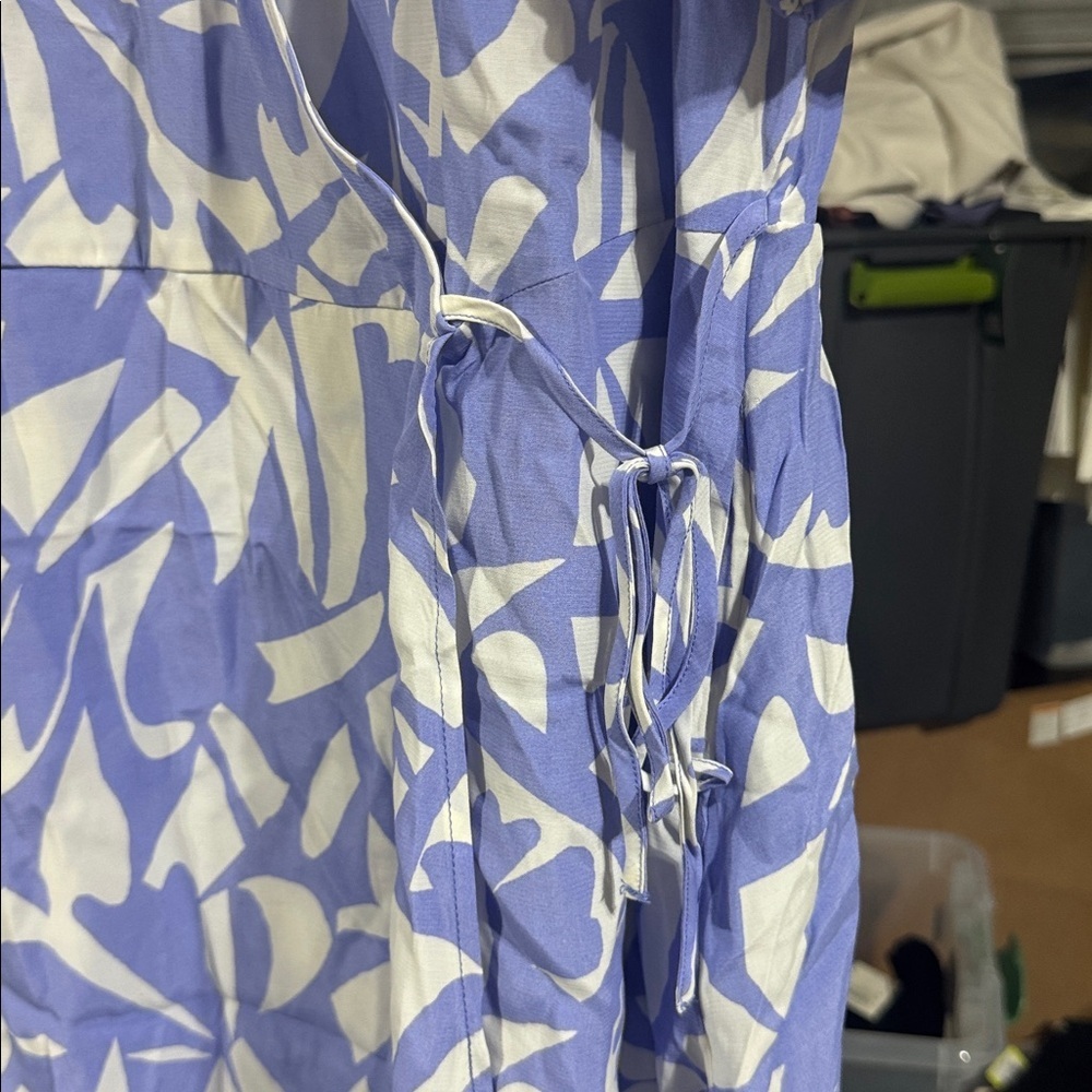 Size 1X A New Day Women's Purple and White Midi Dress - Picture 4 of 6